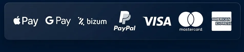 Pago seguro Bizum PayPal Tarjeta