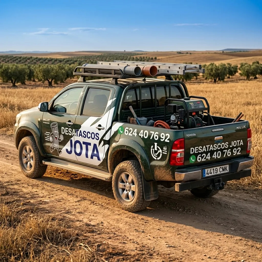 Furgoneta de intervención rápida para desatascos de desatasco de arquetas en Albacete