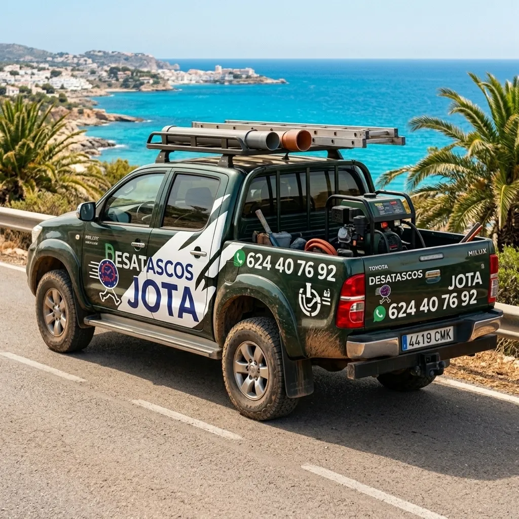 Vehículo 4x4 de desatascos para limpieza y desatascos de tuberías en Castellon de la plana