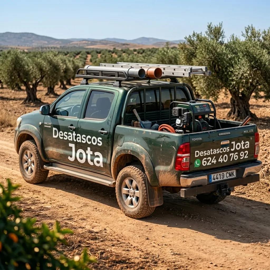 Vehículo 4x4 de desatascos para limpieza y desatascos de tuberías en Malaga